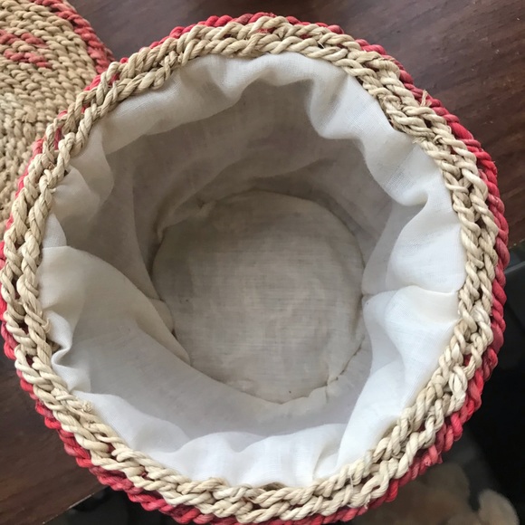 Accents Boho Woven Straw Basket Poshmark